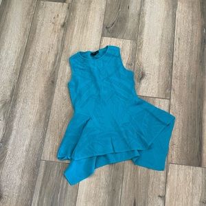 New nwt RVN Tribal peplum Sleeve Peplum Top turquoise sz medium M